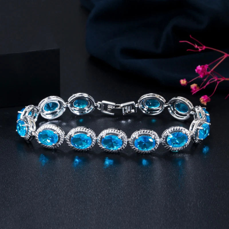 Stined Oval Bracelet