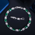 Crystal Clover Link Bracelet