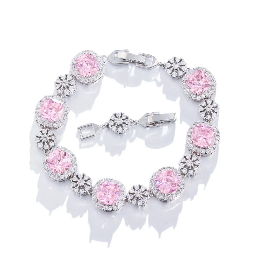 Square Cubic Zirconia Bracelet