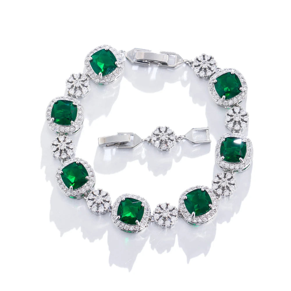 Square Cubic Zirconia Bracelet