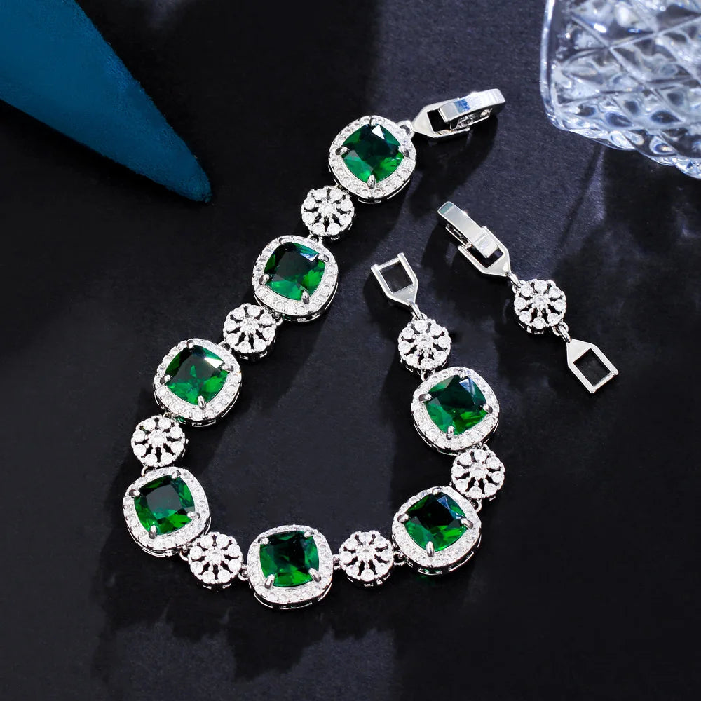 Square Cubic Zirconia Bracelet