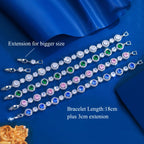 Rhodium Round Bracelet