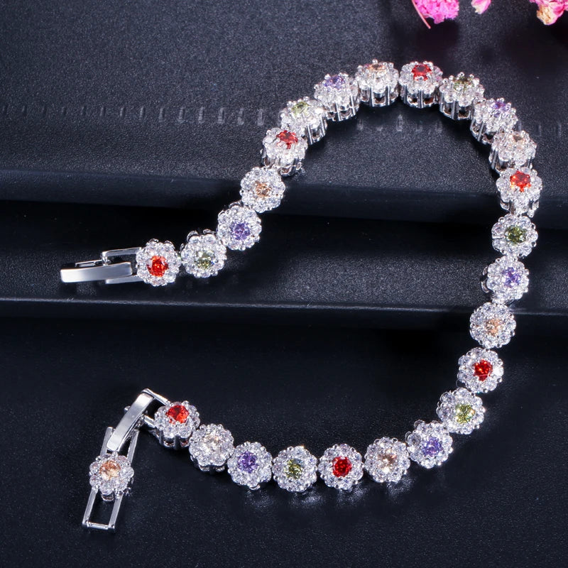Flower Crystal Bracelet