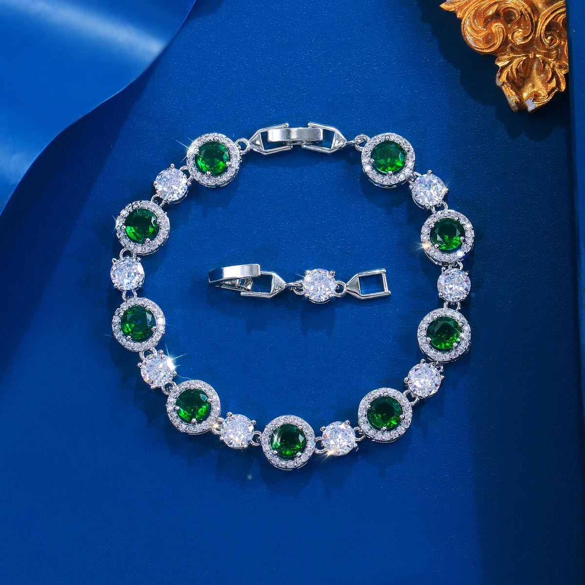 Rhodium Round Bracelet
