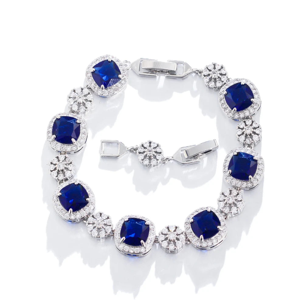 Square Cubic Zirconia Bracelet