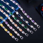 Crystal Clover Link Bracelet