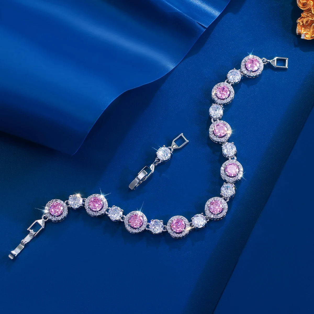 Rhodium Round Bracelet