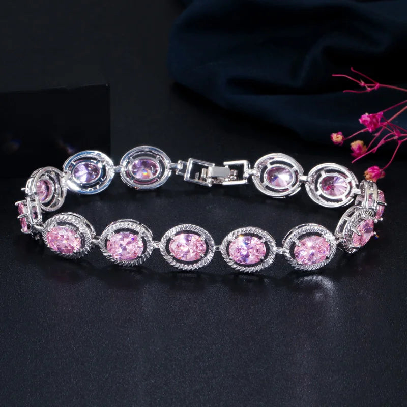Stined Oval Bracelet