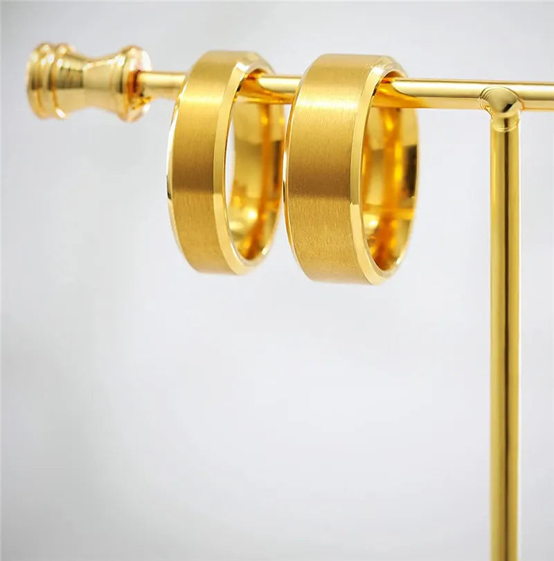 Brushed Plated Ring 6MM 8MM