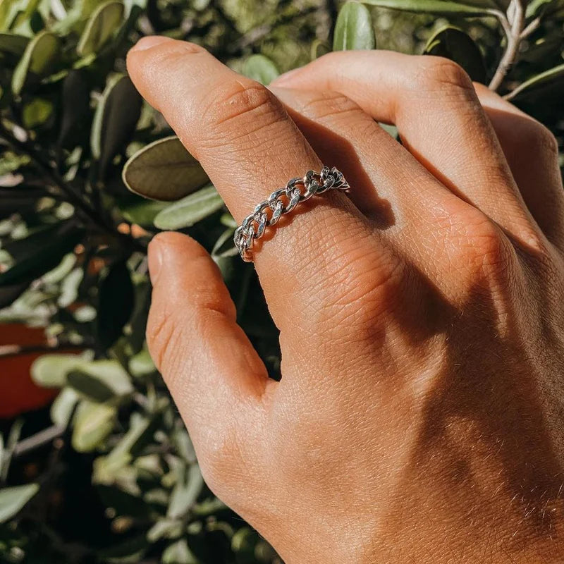 Hard Cuban Link Ring