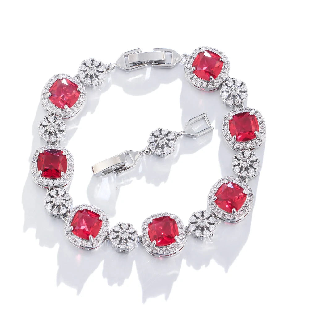 Square Cubic Zirconia Bracelet