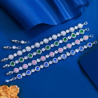 Rhodium Round Bracelet