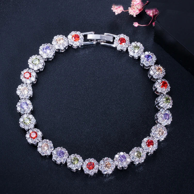 Flower Crystal Bracelet