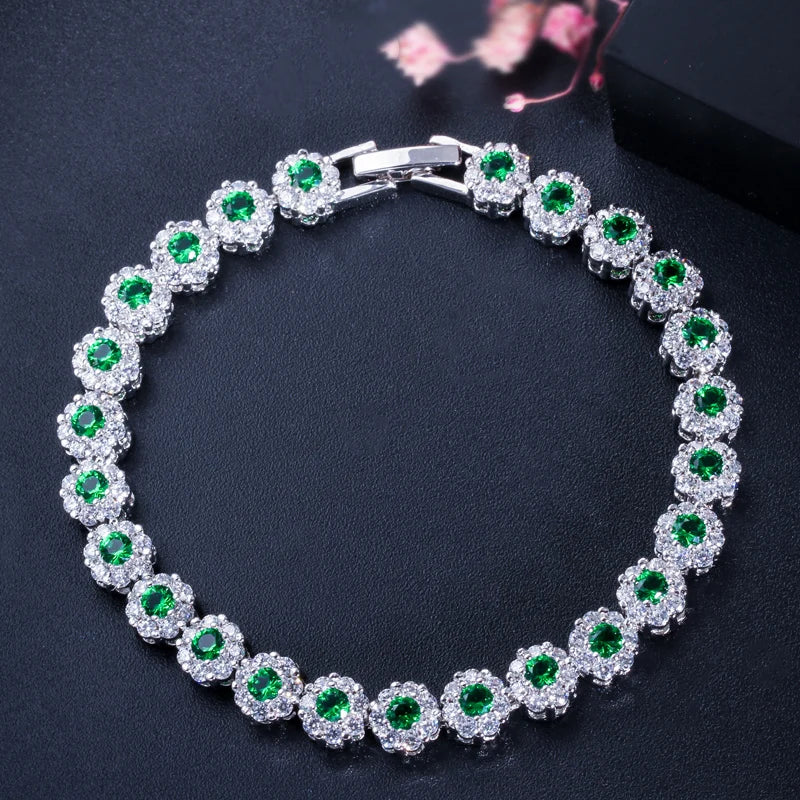 Flower Crystal Bracelet