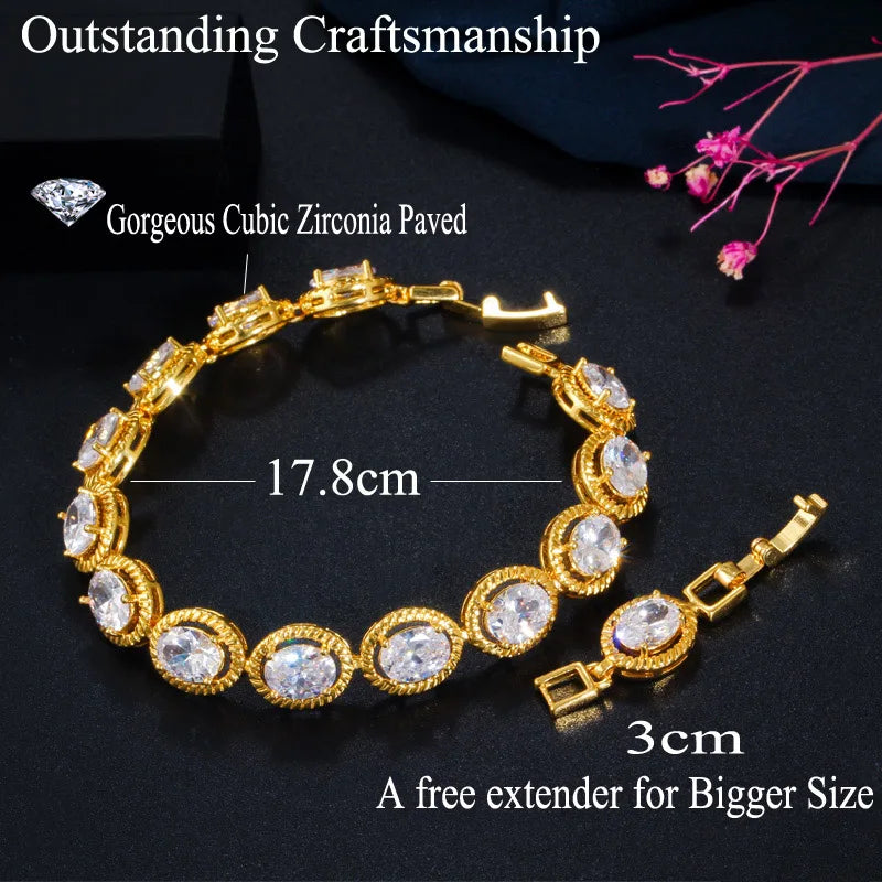 Stined Oval Bracelet