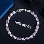 Crystal Clover Link Bracelet