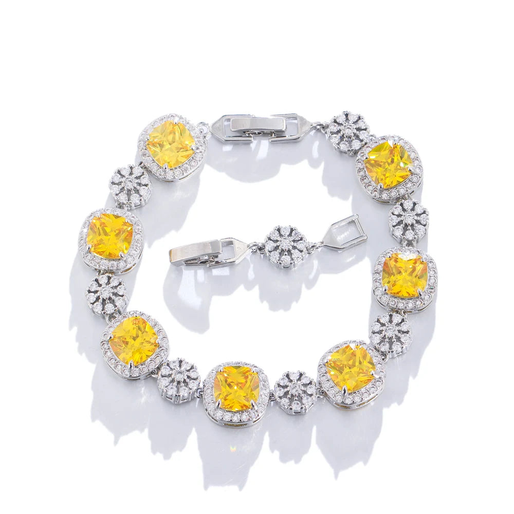 Square Cubic Zirconia Bracelet