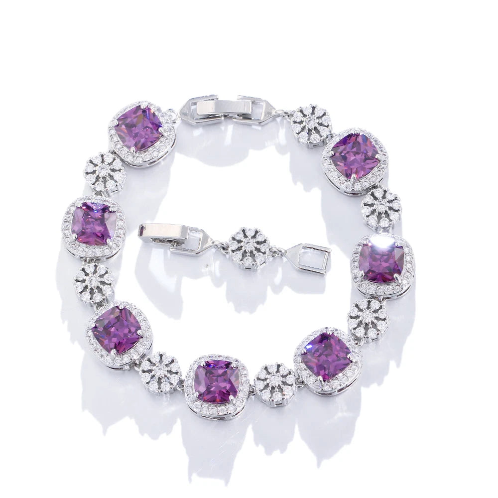 Square Cubic Zirconia Bracelet