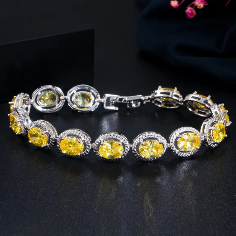 Stined Oval Bracelet
