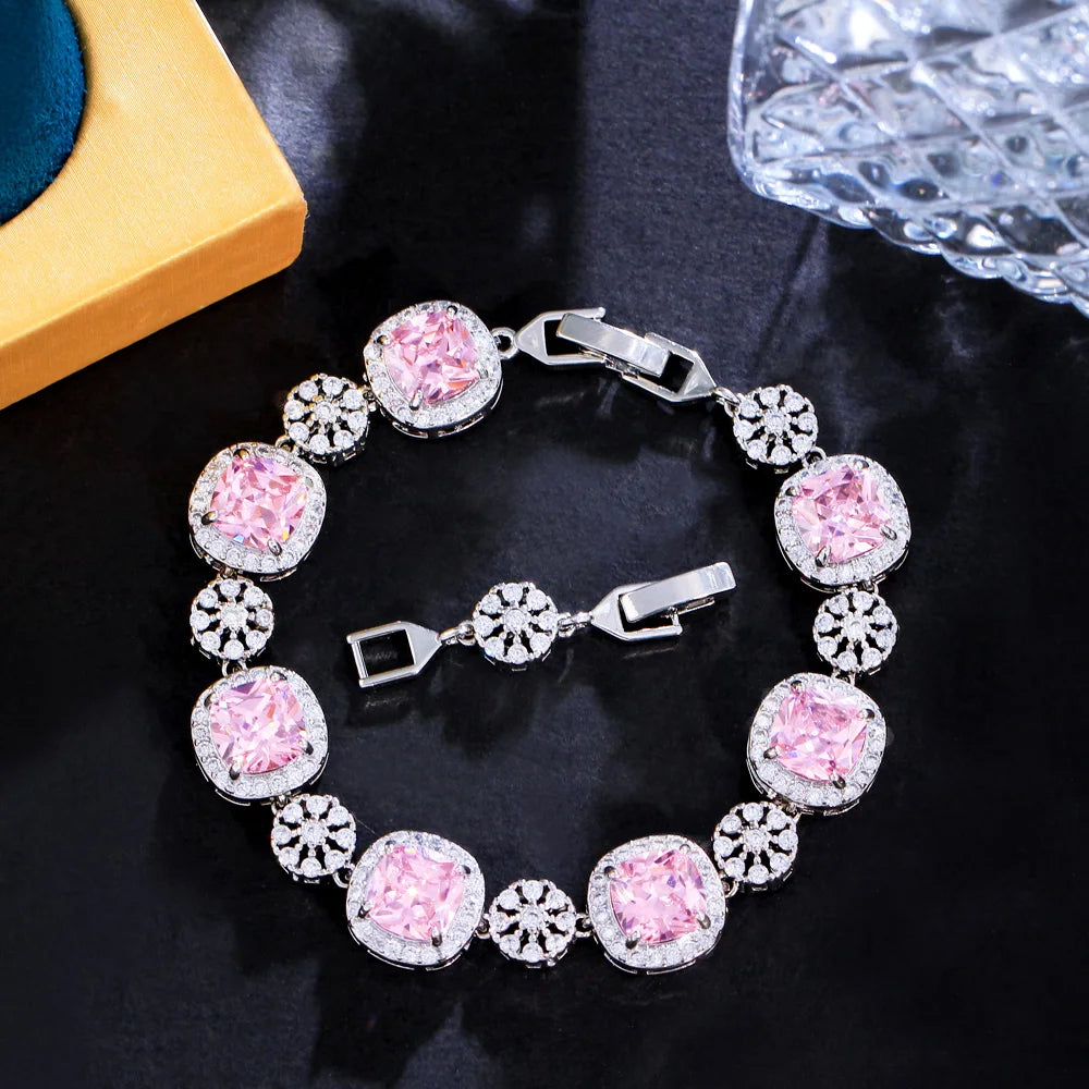 Square Cubic Zirconia Bracelet