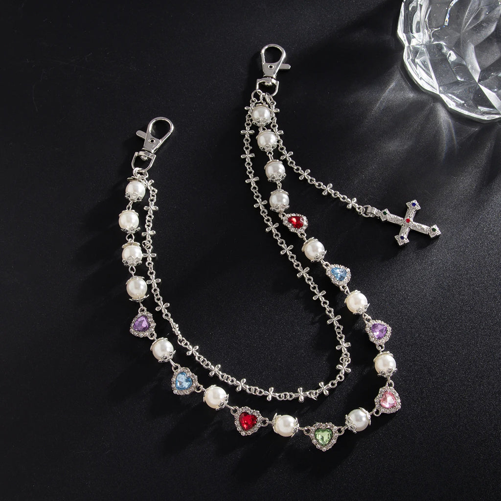 Salircon Cross Pearl Beltchain