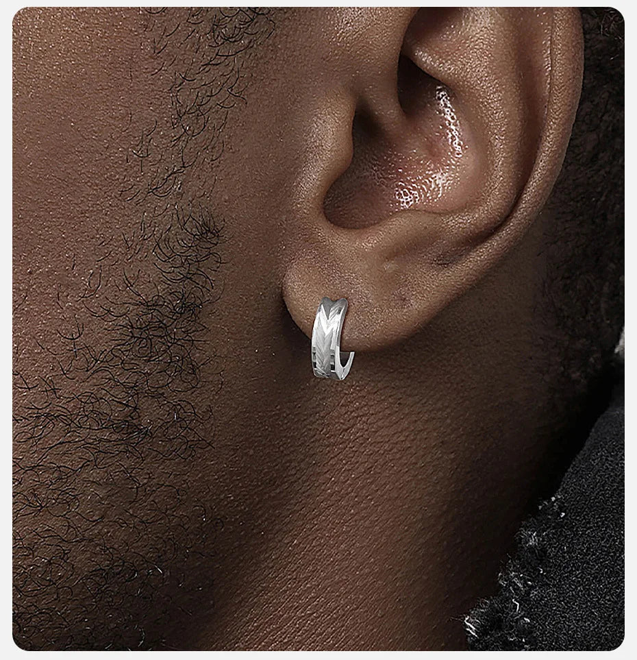 Brushed Two Tone Earrings