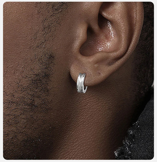 Brushed Two Tone Earrings