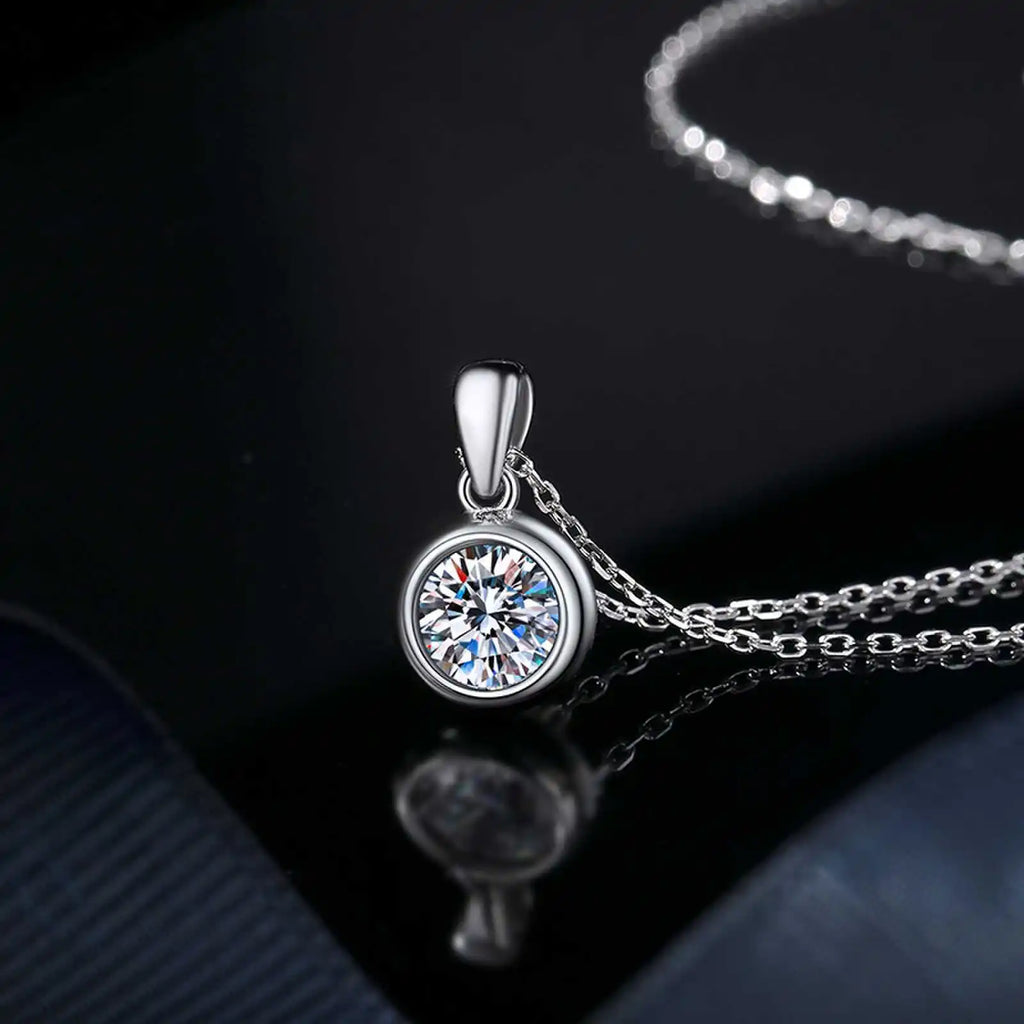 Radiant Solitaire Moissanite Necklace