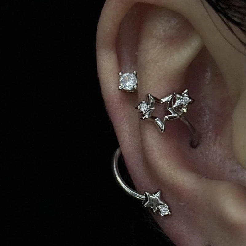 Star Surround Conch Spiral Earring