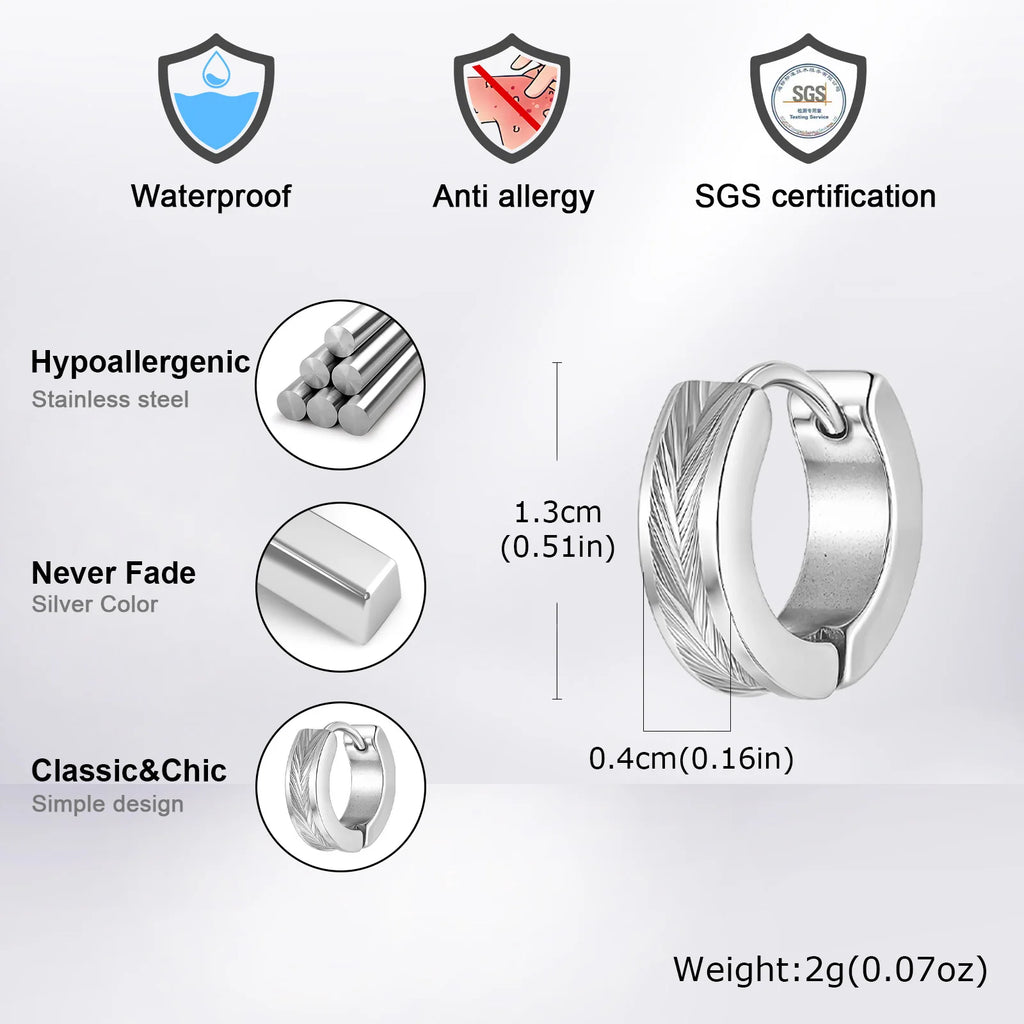 Brushed Two Tone Earrings