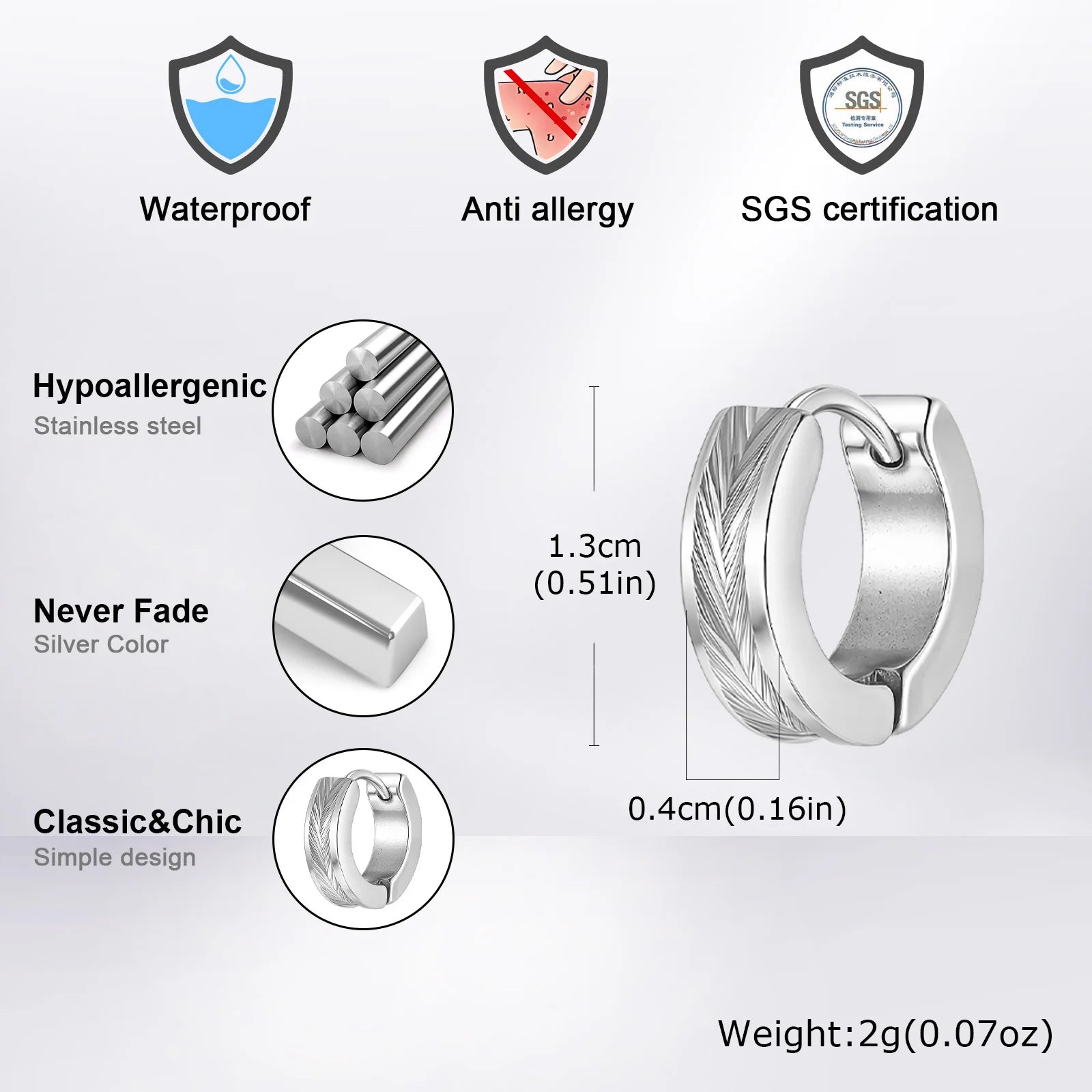 Brushed Two Tone Earrings