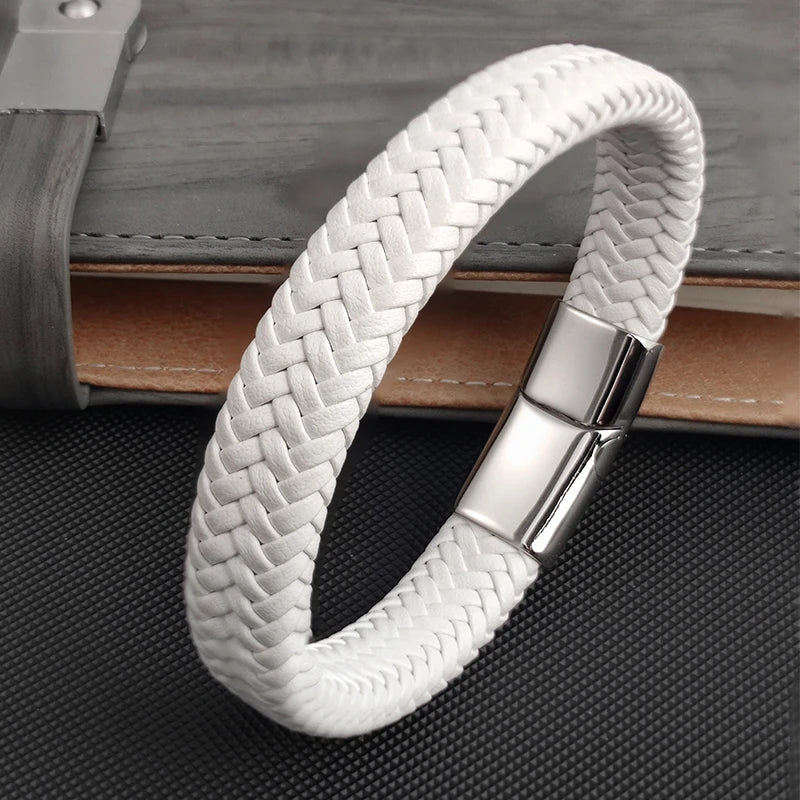 Ghost Weave Leather Band