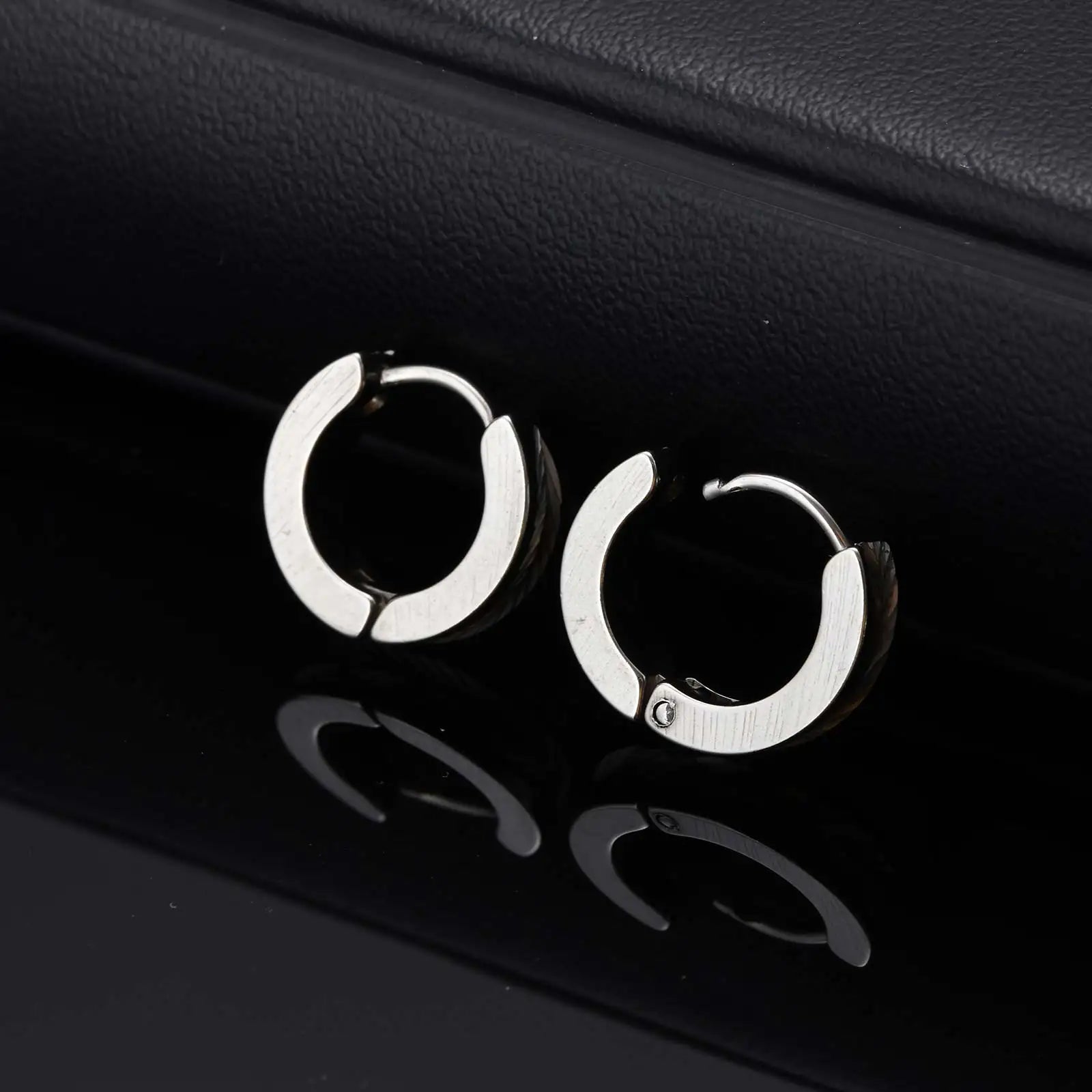 Brushed Two Tone Earrings