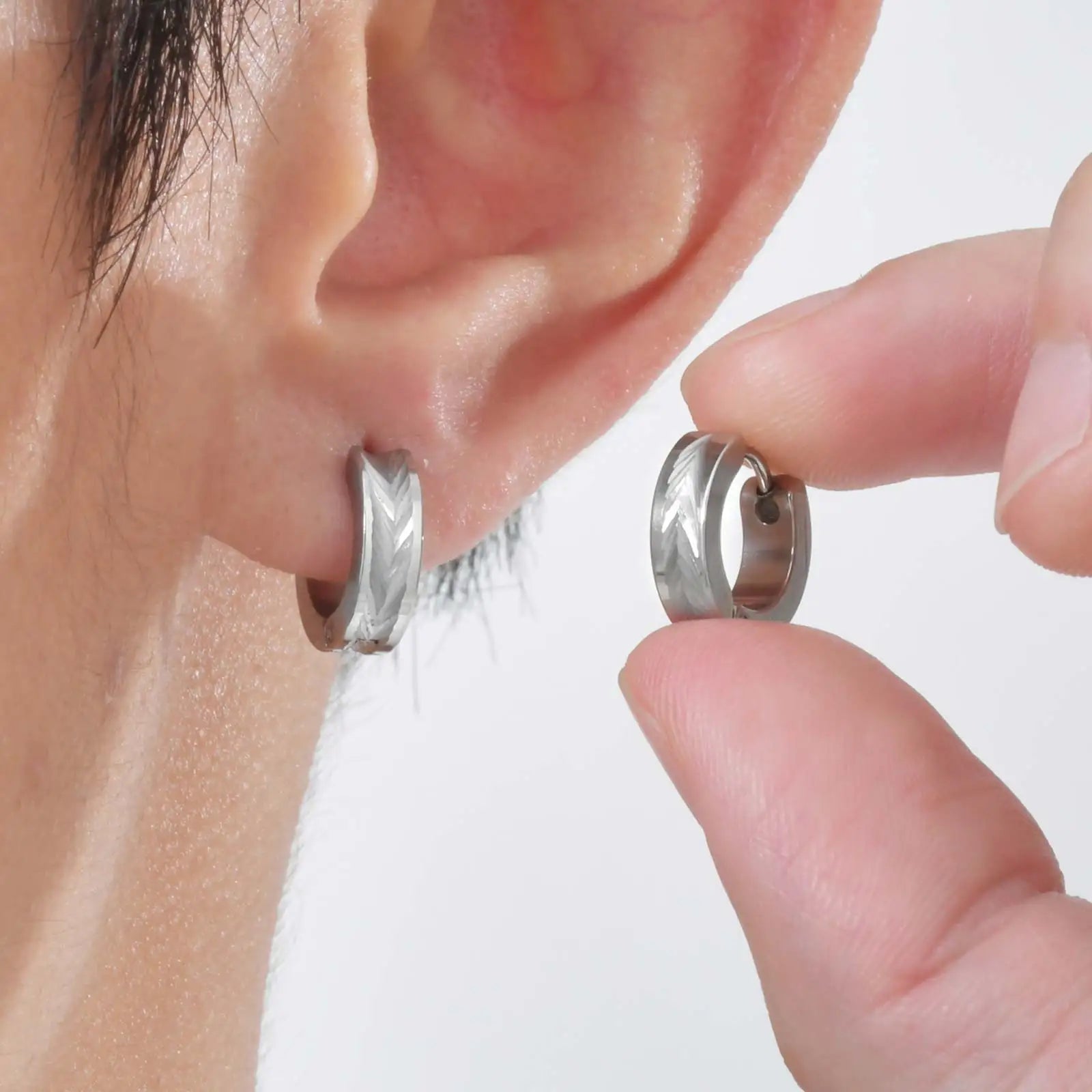 Brushed Two Tone Earrings