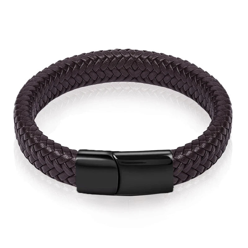 Ghost Weave Leather Band