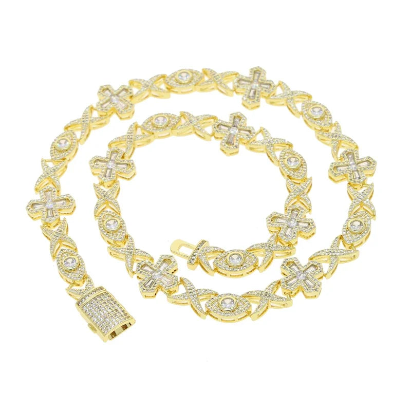 Infinite Eye Cross Necklace