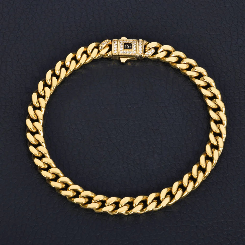 Monaco Cuban 14K Plated Bracelet