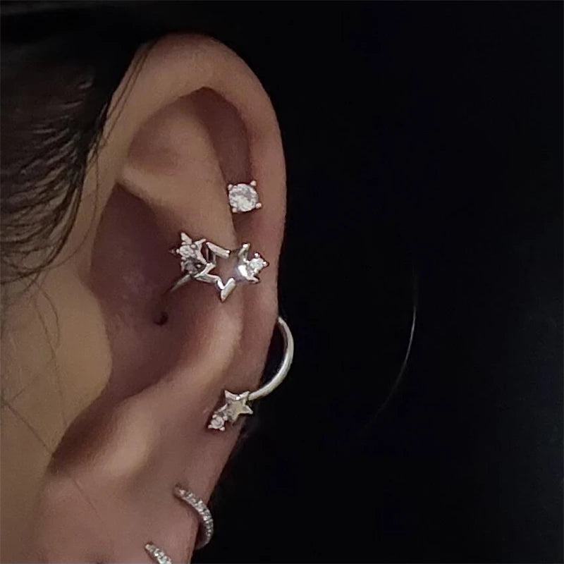 Star Surround Conch Spiral Earring