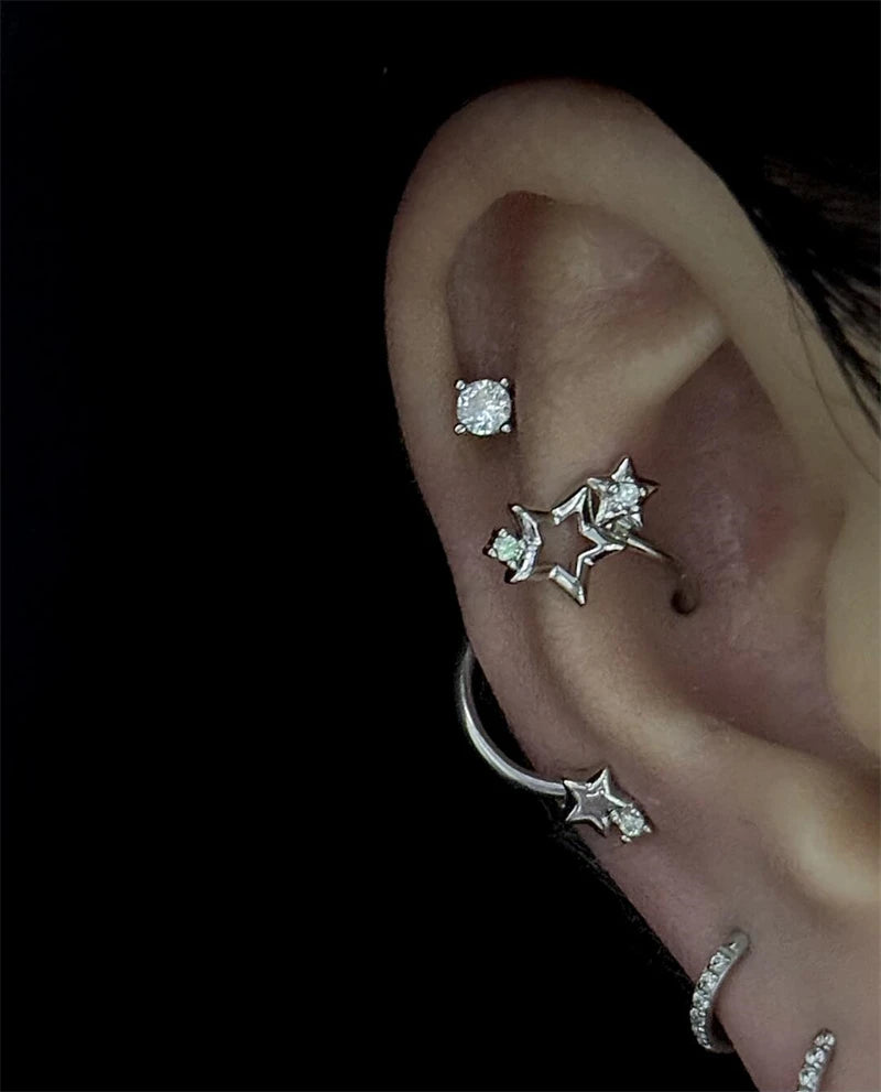 Star Surround Conch Spiral Earring