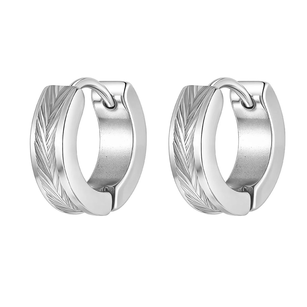 Brushed Two Tone Earrings