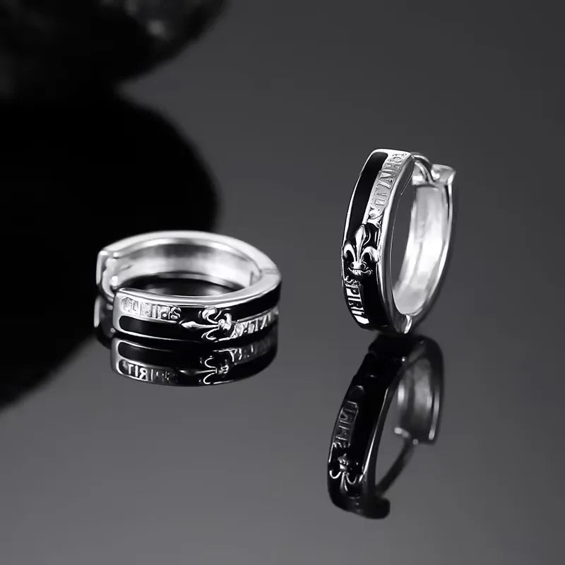 Silver Knight Earrings