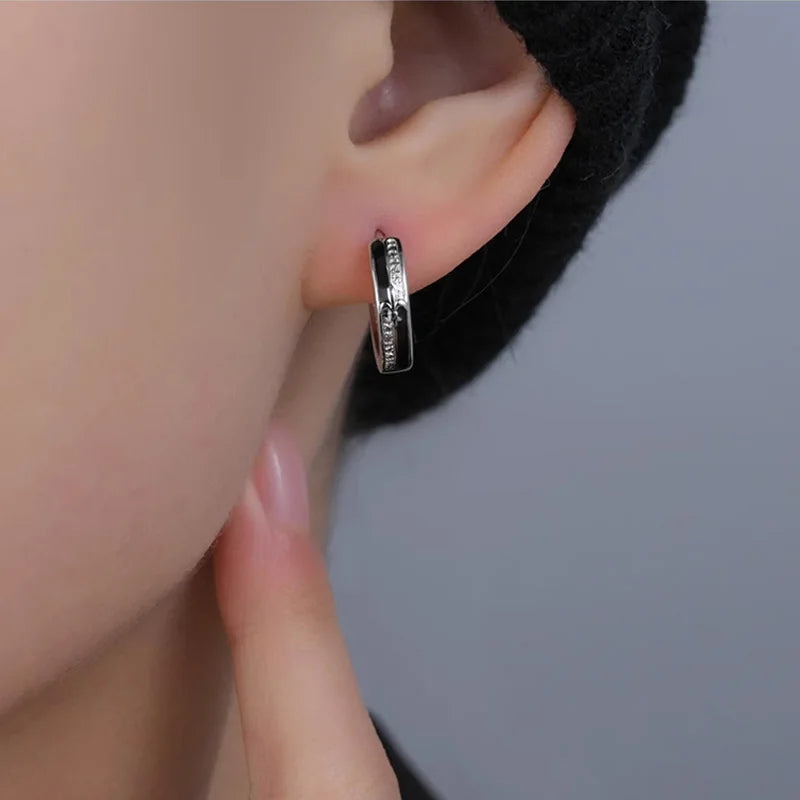 Silver Knight Earrings