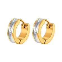 Brushed Two Tone Earrings