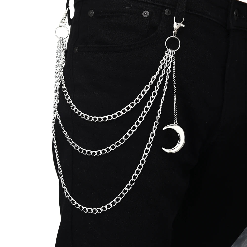 Moon Pendant Belt Chain