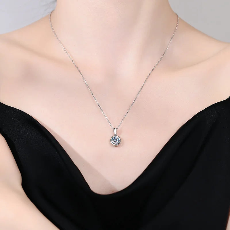 Radiant Solitaire Moissanite Necklace