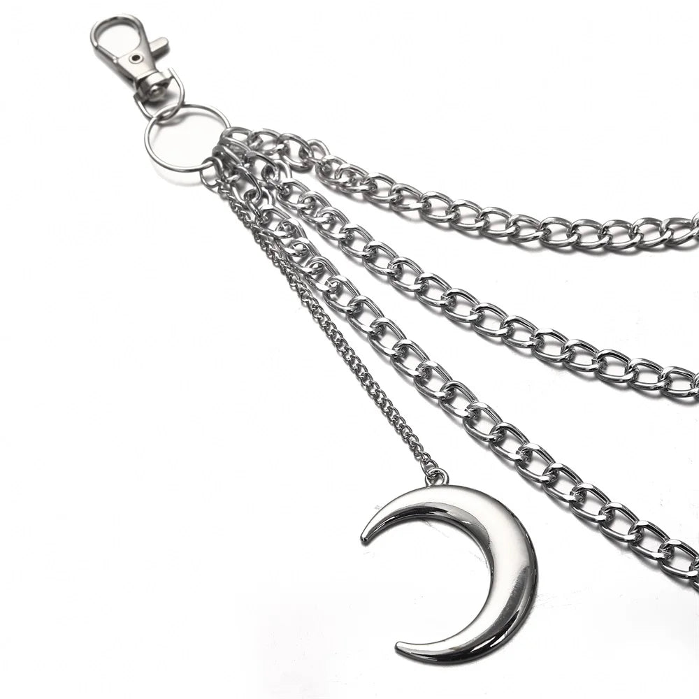 Moon Pendant Belt Chain