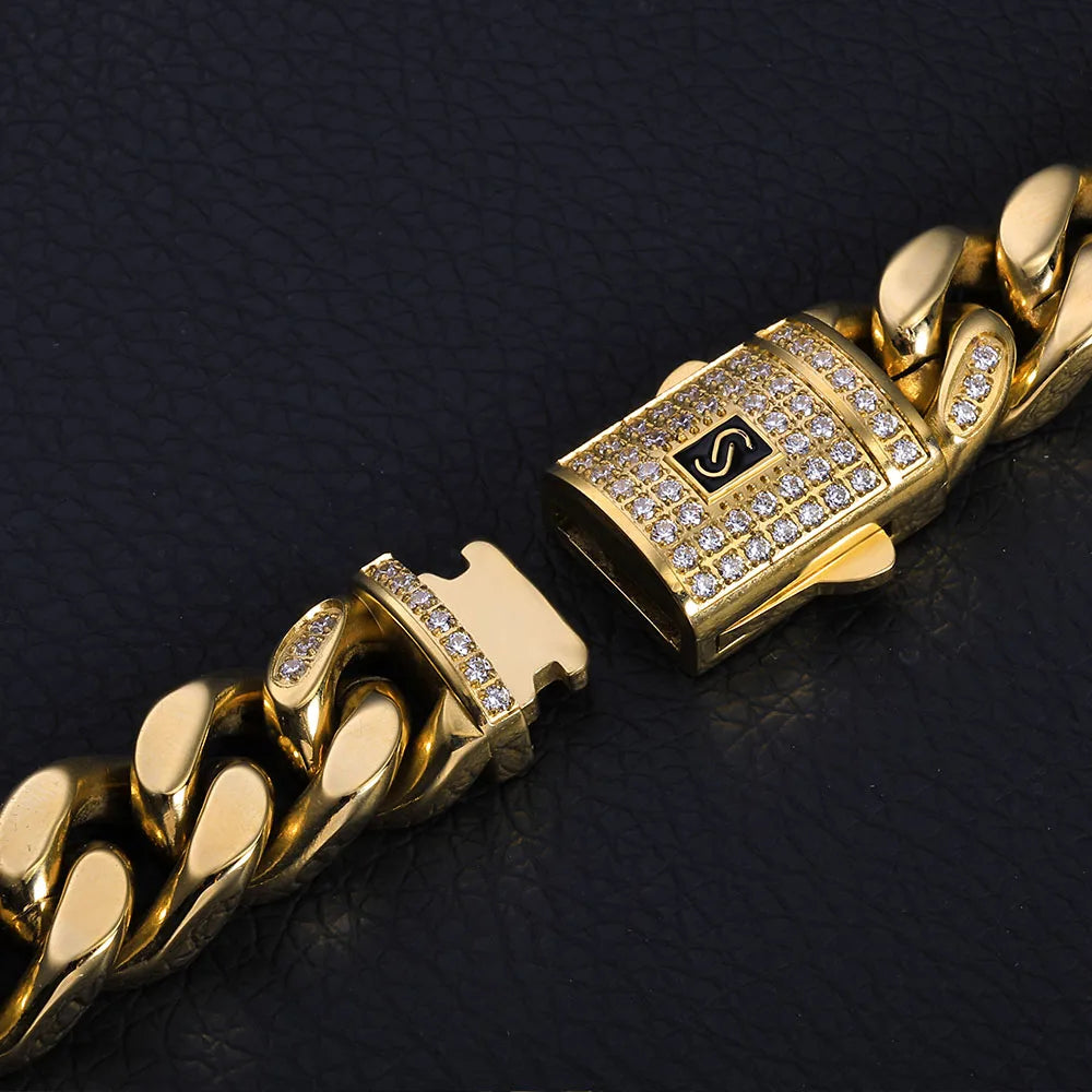 Monaco Cuban 14K Plated Bracelet