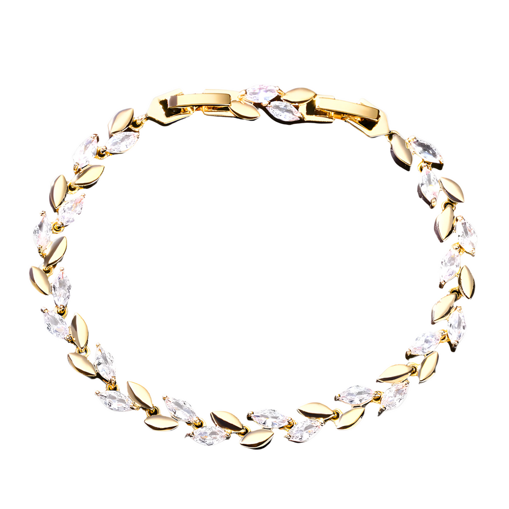 White Leaf Bangles Bracelet