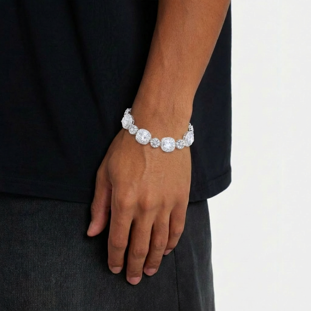 Square Cubic Zirconia Bracelet